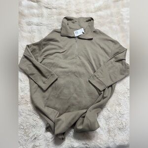 NEW!!! H&M Unisex Beige Zip-Up Sweater/ Sweatshirt